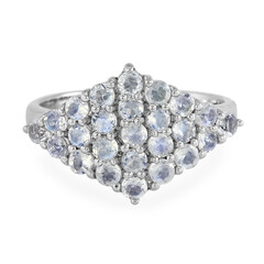 Rainbow Moonstone Silver Ring