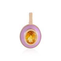 Citrine Silver Pendant (Adela Silber)