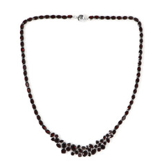 Mozambique Garnet Silver Necklace