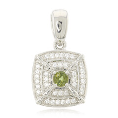 Cuprian Tourmaline Silver Pendant