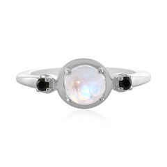 Rainbow Moonstone Silver Ring