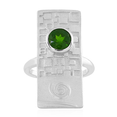 Russian Diopside Silver Ring (MONOSONO COLLECTION)