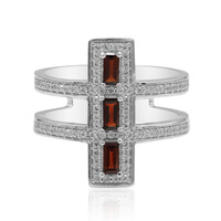 Garnet Silver Ring