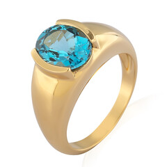 Swiss Blue Topaz Silver Ring (de Melo)