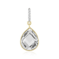 9K White Topaz Gold Pendant