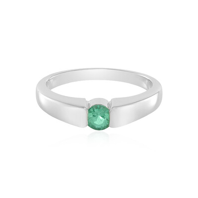 Colombian Emerald Silver Ring