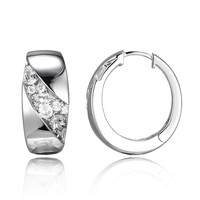 White Topaz Silver Earrings (Adela Silber)