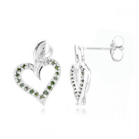Fancy Diamond Silver Earrings