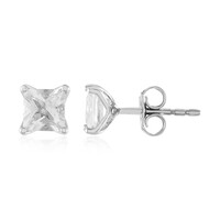White Topaz Silver Earrings