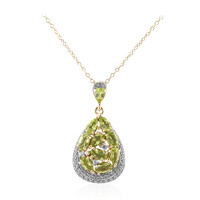 Burmese Peridot Silver Necklace