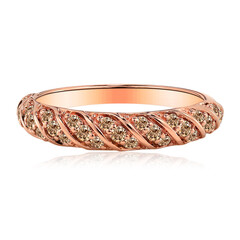 9K SI1 Argyle Rose De France Diamond Gold Ring