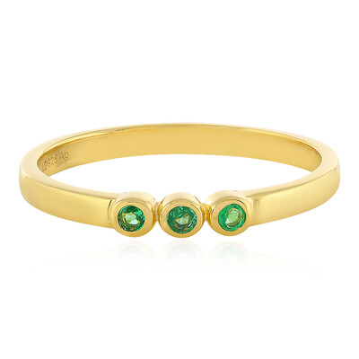 Colombian Emerald Silver Ring