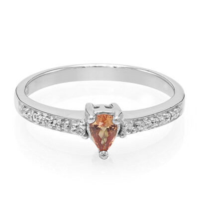 Padparadscha Sapphire Silver Ring