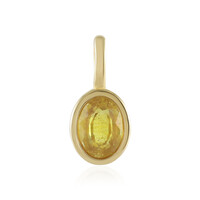 Madagascar Yellow Sapphire Silver Pendant