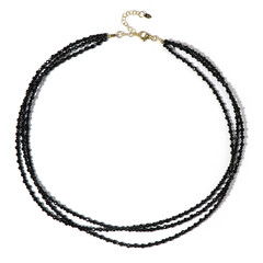 Black Spinel Silver Necklace