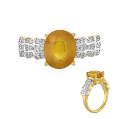 Madagascar Yellow Sapphire Silver Ring