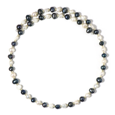 Black Freshwater Pearl Steel Choker (Riya)