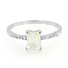 Canary Kunzite Silver Ring