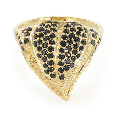 Black Spinel Silver Ring