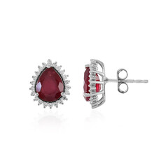 Madagascar Ruby Silver Earrings