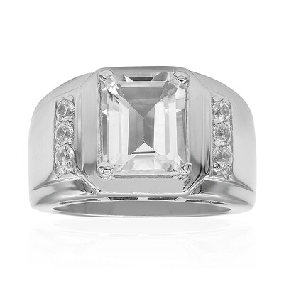 White Topaz Silver Ring