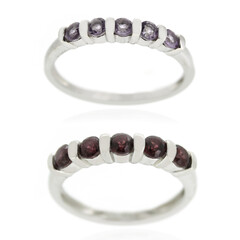 Rose de France Amethyst Silver Ring