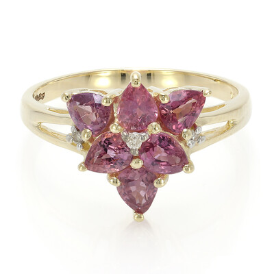 10K Unheated Padparadscha Sapphire Gold Ring