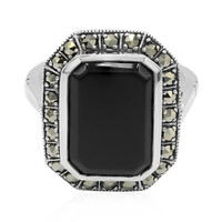 Black Onyx Silver Ring