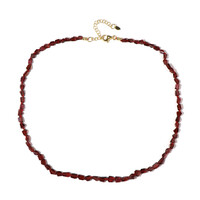 Mozambique Garnet Silver Necklace (Adela Silber)