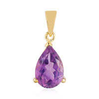 Siberian Amethyst Silver Pendant