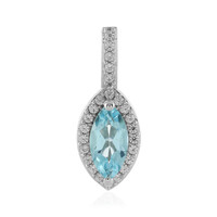 Sky Blue Topaz Silver Pendant