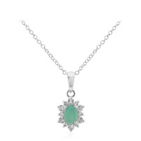 Brazilian Emerald Silver Necklace