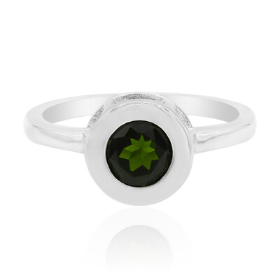 Russian Diopside Silver Ring