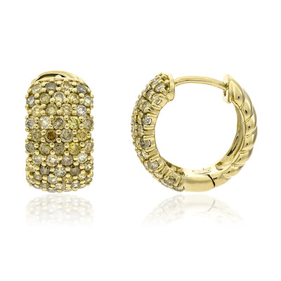 14K SI2 Fancy Diamond Gold Earrings (CIRARI)