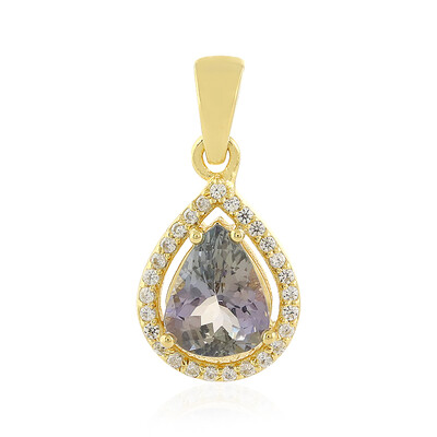 Unheated Tanzanite Silver Pendant