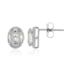 White Topaz Silver Earrings