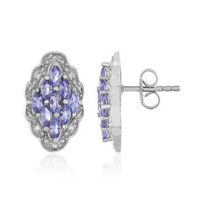 Tanzanite Silver Earrings
