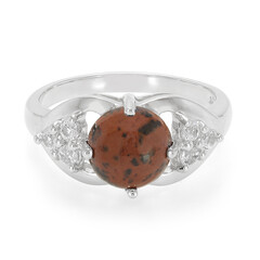 Mahogany Obsidian Silver Ring