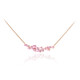 Pink Sapphire Silver Necklace