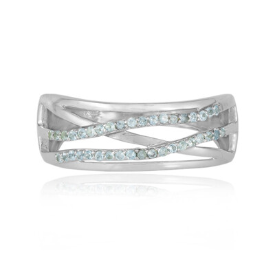 Swiss Blue Topaz Silver Ring