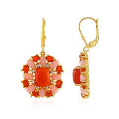 Carnelian Silver Earrings