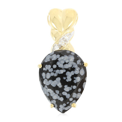 Snowflake Obsidian Silver Pendant