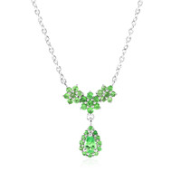 Tsavorite Silver Necklace