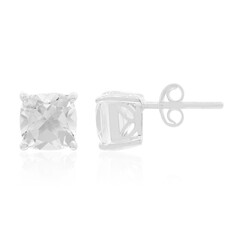 White Topaz Silver Earrings