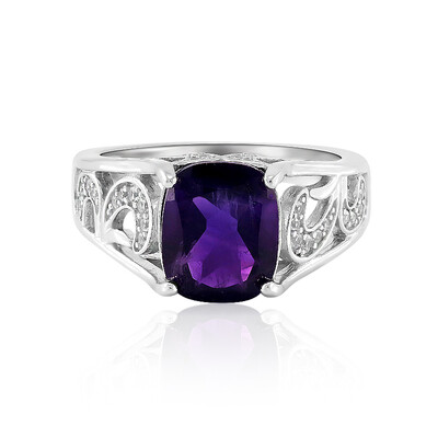 Zambian Amethyst Silver Ring