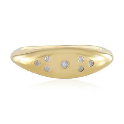 I2 (I) Diamond Silver Ring