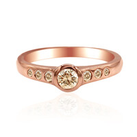 9K VS1 Argyle Rose De France Diamond Gold Ring