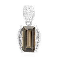 Smoky Quartz Silver Pendant
