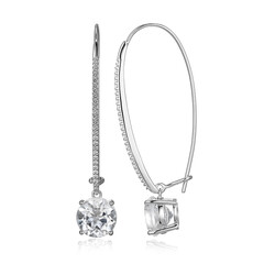 White Topaz Silver Earrings