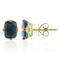 9K London Blue Topaz Gold Earrings (Tenner Diniz)